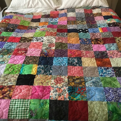 King Size Quilt, Custom Made Scrappy Patchwork Quilt, KING QUILT - Etsy