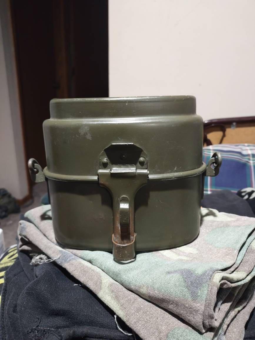 Original Polish Army mess kit. Aluminium military bowler pot Poland