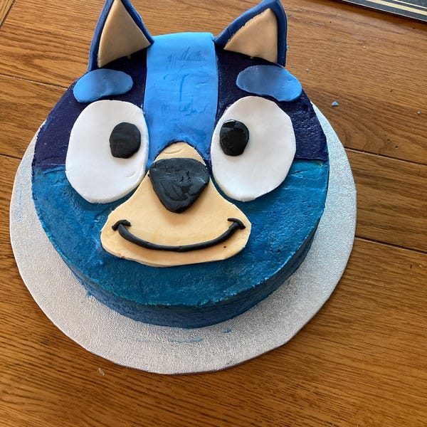 Bluey Cake Template for Kids Birthday Blue Dog - Etsy