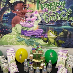 Princess Tiana Party Package, Princess Tiana Birthday Printables,  Princess Tiana Party Kit, DIGITAL FILE ONLY - 0035