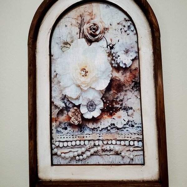 Framed Bunnies Wall Art Arch Window Framed Rabbits Decor Spring ...