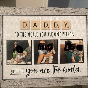 Daddy Photo Frame, Scrabble Tile Picture Frame, Gift for Dad, to Daddy ...