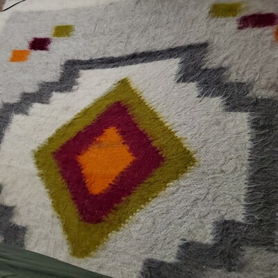 Small Black Wool Area Rug Living Room Runner Rug - Etsy