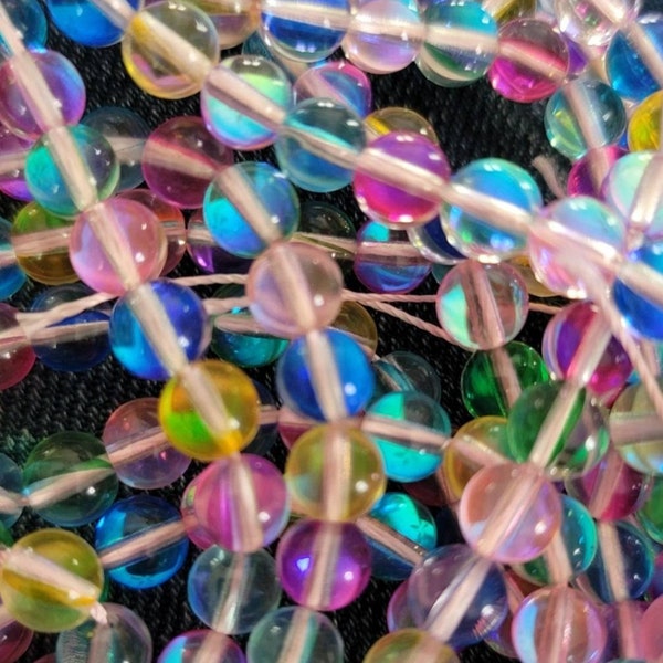 Clear Mystc Mermad Glass Matte Round Beads 6mm 8mm 10mm 12mm 15.5 Strand - Etsy