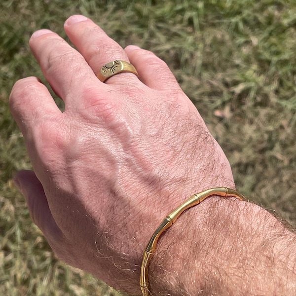 Bamboo Cuff Gold main image 1