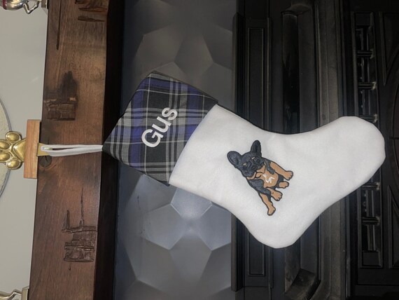 Customer photo of a pet with the French Bulldog Christmas Stocking