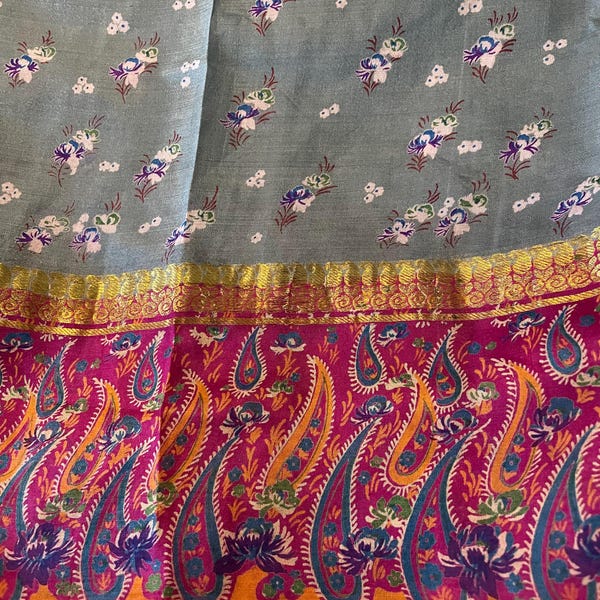Indian Vintage Heavy Saree Pink & Black Hand Woven Kanjivaram 100% Pure Silk Sari Fabric 5Yard Ethnic Zari