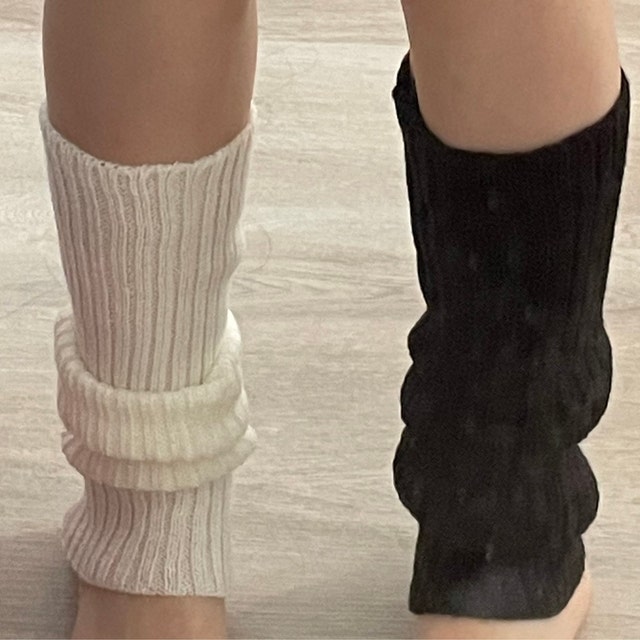Fall/winter Long Leg Warmer Knitted Socks Warm Boot Covers Cuffs One Size 