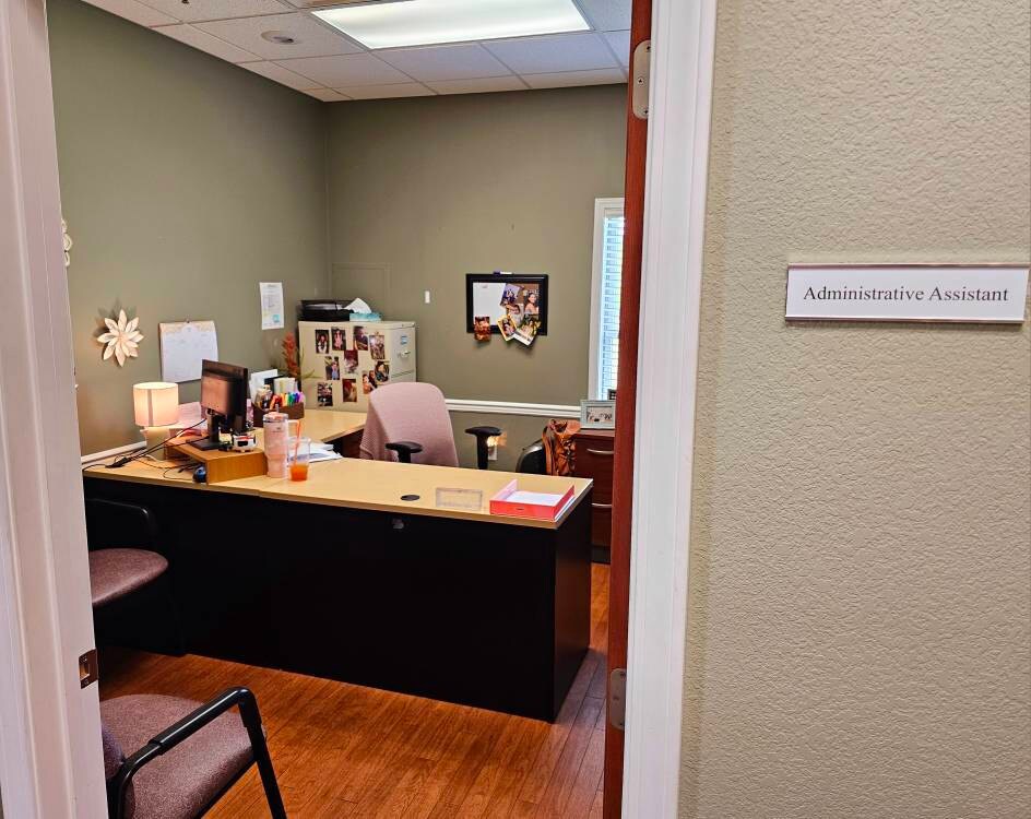2&quot; x 8&quot; Laser Engraved Name Plate with Silver Aluminum Holder Adhesive Backed - Wall - Cubicle - Door - Flush Mountable