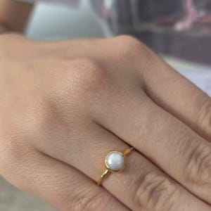 Customer photo from Harrison, Dainty Raw Pearl Ring