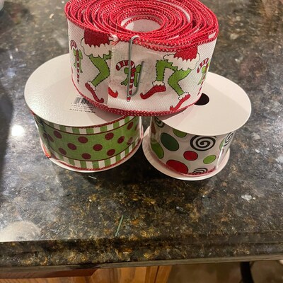 Grinch Theme Ribbon Set - Etsy