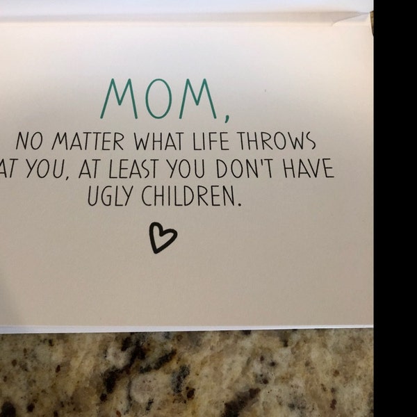 Funny Mother's Day Card Birthday Card for Mom Mother’s Day Gift Funny ...