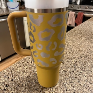 Cheetah Print Premium Vinyl for Stanley 40 Oz Tumbler, Cheetah Decal for  Tumbler With Handle, Cheetah Decal Not Wrap, Cheetah Decals, 