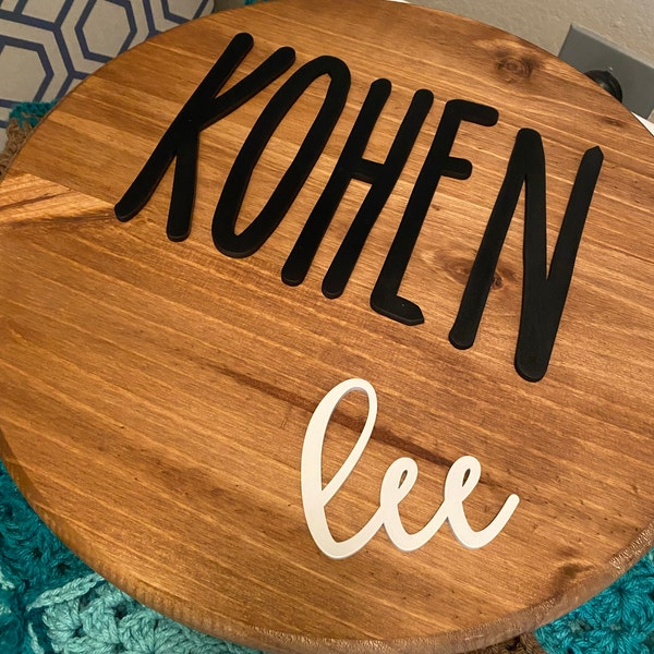 Custom Name Sign With First & Middle Names, Personalized Handwritten ...