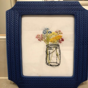 Dimensions® 6'' Floral Jar Embroidery Kit