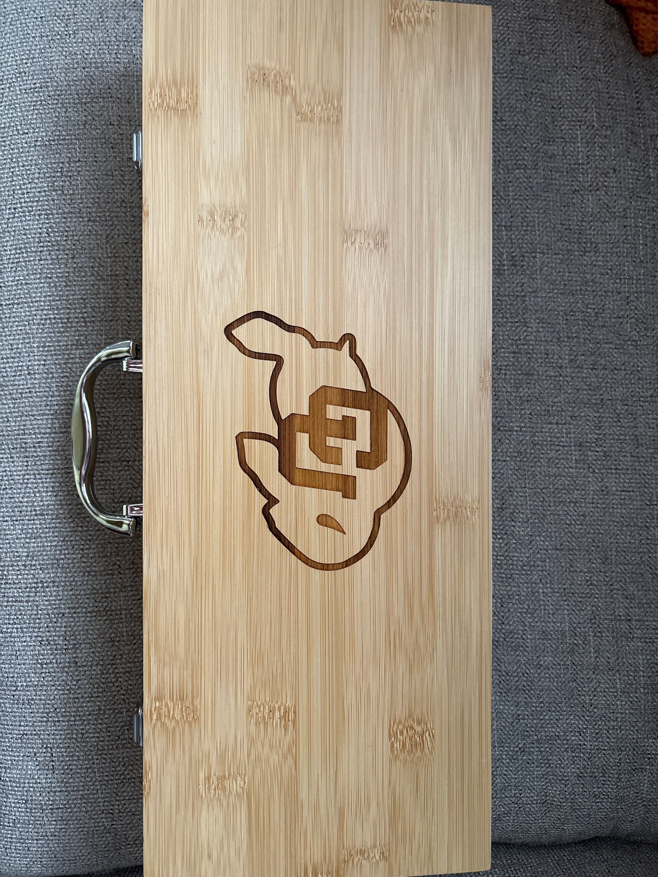 Personalized Complete BBQ Grill Tool Kit Set With Wood Case - Custom Engraving