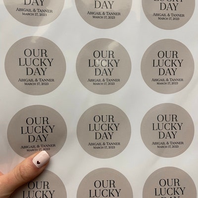 Printable OR Printed Wedding Stickers With Custom Fonts and Colors ...