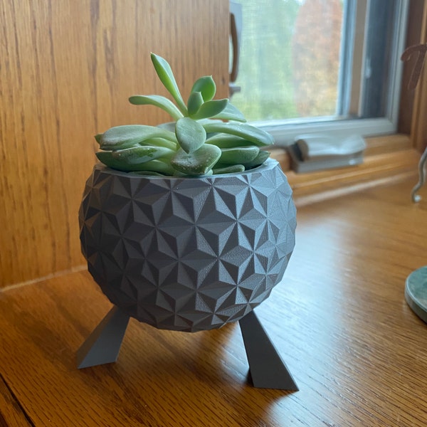 Walt Disney World Epcot Spaceship Earth Inspired Planter Pot Succulent ...