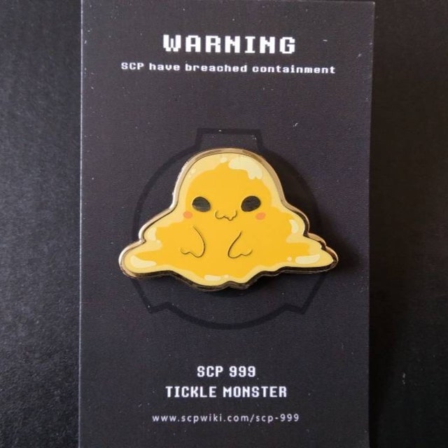 Tickle Monster SCP 999 Hard Enamel Gold Pin -  Finland