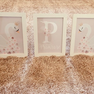 Swan Princess Prints Swan Nursery Decor Girls Bedroom Wall - Etsy