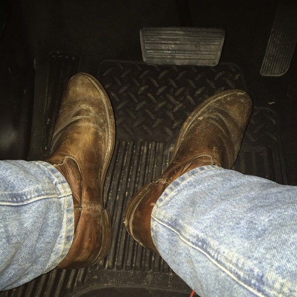 Vintage Men's Tony Lama Grey Leather Ropers Size 7B George Strait Style ...