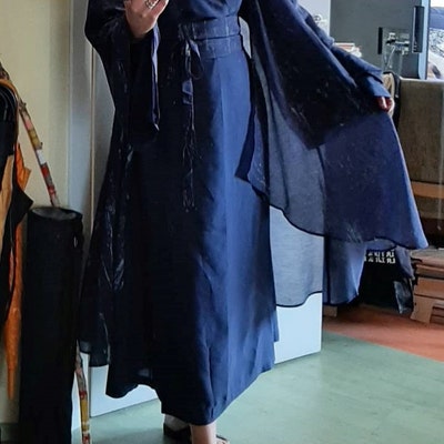 Hanfu Haori Blue Kimono 3PCS Set Japanese Style Robe Chinese - Etsy