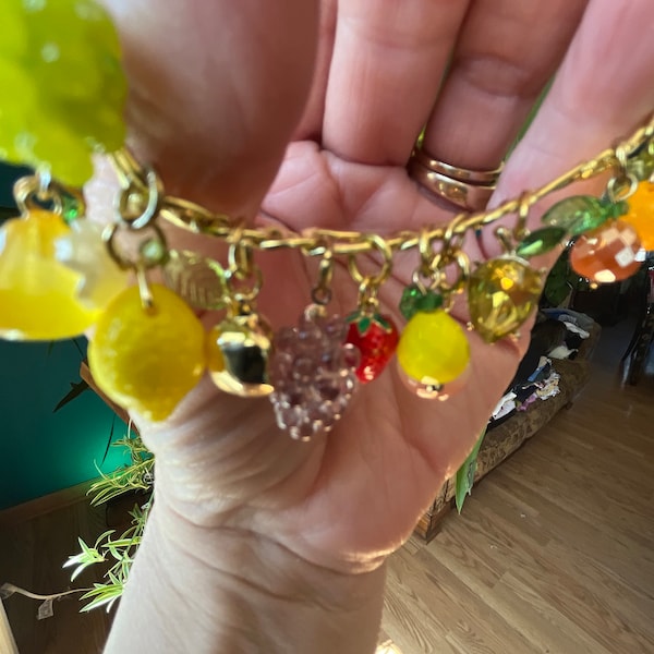 5pcs Grape Charms, Pomegranate Charms, Resin Fruit Charms Pendant, DIY ...