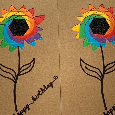 Sunflower Iris Folding Pattern PDF & SVG Sunflower Beginner Iris ...