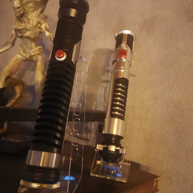 クラシック クリスタル クリア 縦型アクリル ライトセーバー