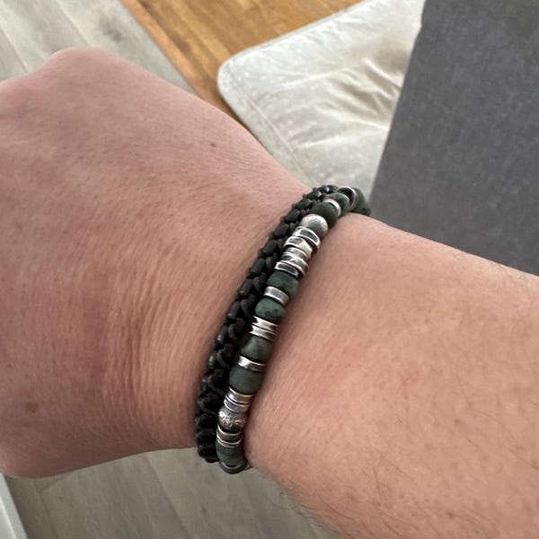 Organic Multicolor Sterling Silver Chain Bracelet plated in 18K Gold main image 0