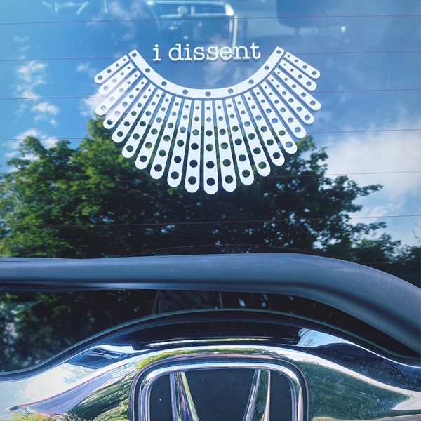 I Dissent RBG Decal - Etsy