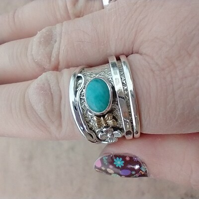 Boho Statement Ring, Sterling Silver Ring for Women, Wrap Ring, Long ...