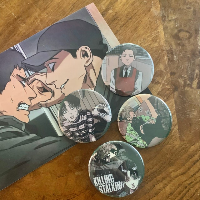 Killing Stalking Yoonbum & Sangwoo Pins / Buttons 44mm 