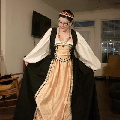 Renaissance Gown Medieval Costume Midas Touch Tudor 2 Piece Full Skirt ...
