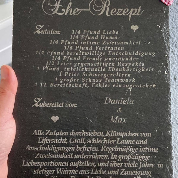 Schild mit Spruch witzig Zwei die zusammen... Schiefertafel Hochzeit ...