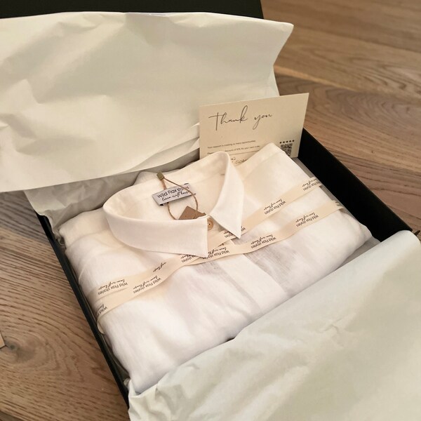 Cloudlight – Women’s Pure Linen White Oversized Shirt