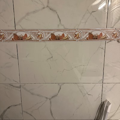 Italian Ceramic Tile Border Trim 2 1/2in X 9 3/4in vintage Made in ...