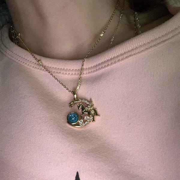 SBHXTDM Klee Halskette 18K Gold Plattiert - Vier Blattklee Glücksanhänger