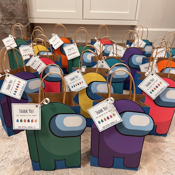 Among Us Party Favor Bag Printables, Birthday Goodie Bag (digital ...