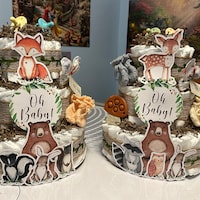 PRINTABLE Woodland Animals Cake Topper Woodland Baby Shower Woodland ...