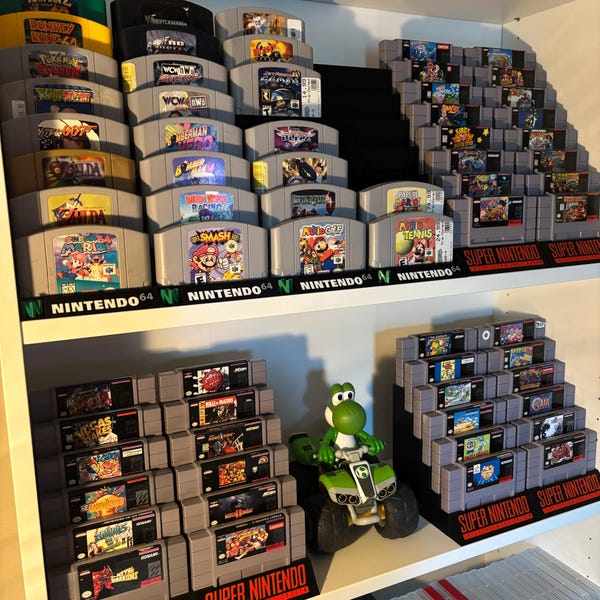 SNES Stacked Game Cartridge Display Stand - Etsy