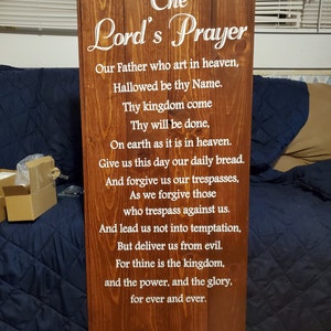 The Lord's Prayer with Embellishment Our Father Who  in Heaven Wall Decal Sticker  Home Decor