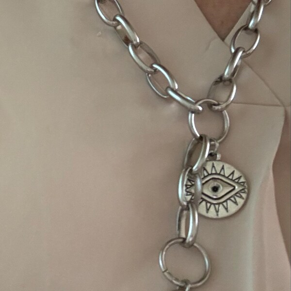 2 Necklaces / NON-TARNISH CHAIN Stainless Steel, Semi Chunky Thick ...