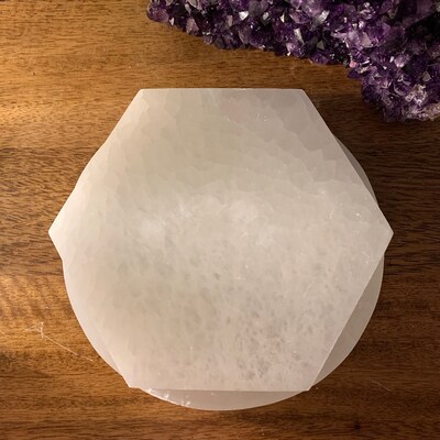 Polished Selenite Charging Bowls - Square Crystal Bowls For Cleansing & Energy (Multiple Sizes)
