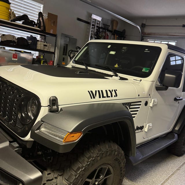 2024 Jeep Wrangler Willys フードストライプグラフィックビニール