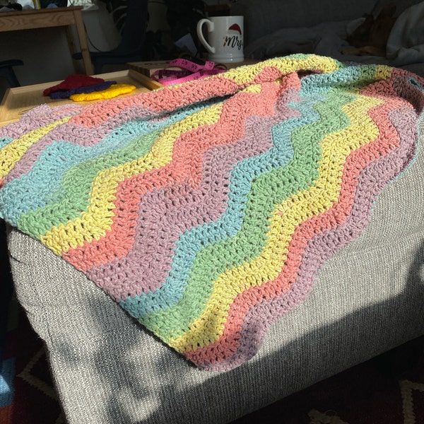 Daisy Cottage Designs Ripple Baby Blanket Crochet Pattern, Classic ...