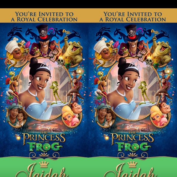 The Princess and the Frog Invitations: Printable Kids Custom Ticket ...