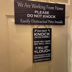 Please Do Not Knock Working From Home Wooden Sign Do Not | Etsy