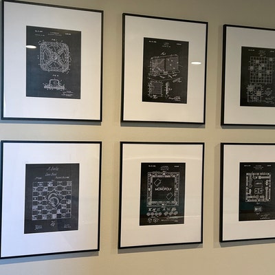 Board Game Patent Prints Set of 6 Game Room Decor Man Cave Decor ...