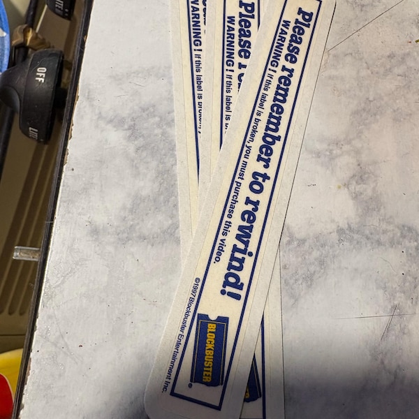 Please Remember to Rewind - Blockbuster Video Rental VHS - Vinyl Die ...